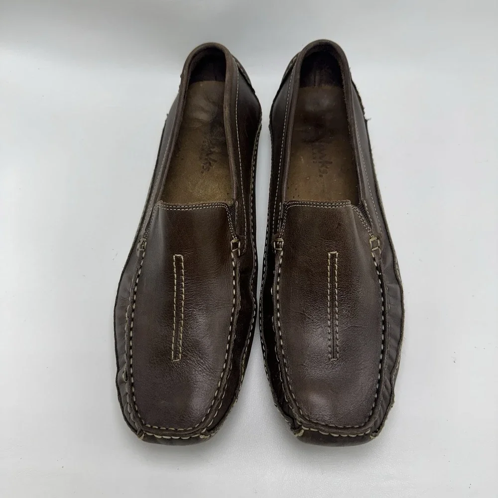 Clarks‎ England Mansell Men's Shoes Size 11 M Brown Leather Driving Loafers